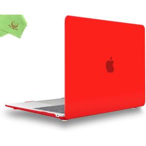 UESWILL 2022 2021 MacBook Air 13 inch Case A2337 M1 A2179 A1932, Hard Shell Case Cover Compatible with MacBook Air 13 inch with Retina Display & Touch ID (2018-2022), Red