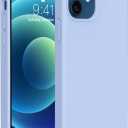 Miracase Compatible with iPhone 12 Case and iPhone 12 Pro Case, Liquid Silicone Gel Rubber Full Body Protection Shockproof Drop Protection Phone Case for iPhone 12/12 Pro 6.1 inch, Clove Purple