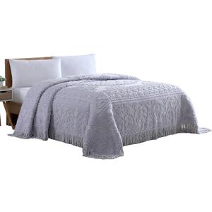 Beatrice Home Fashions Medallion Chenille Bedspread, King, Lavender