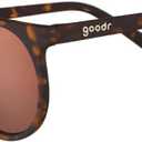 goodr Nine Dollar Pour Over Polarized Round Sunglasses for Men & Women, Small Sized (Circle G), Brown Translucent Frames with Brown Non-Reflective Lens, UV400 Protection, No Slip, No Bounce
