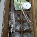 Ruckae 16oz 10 Pack Juice Bottles, Glass Bottles with Lids, Smoothie Cup Lids and Straws, Water Bottle Mason Jar Drinking Glasses for Juicing, Smoothies, Kombucha (Transparent)