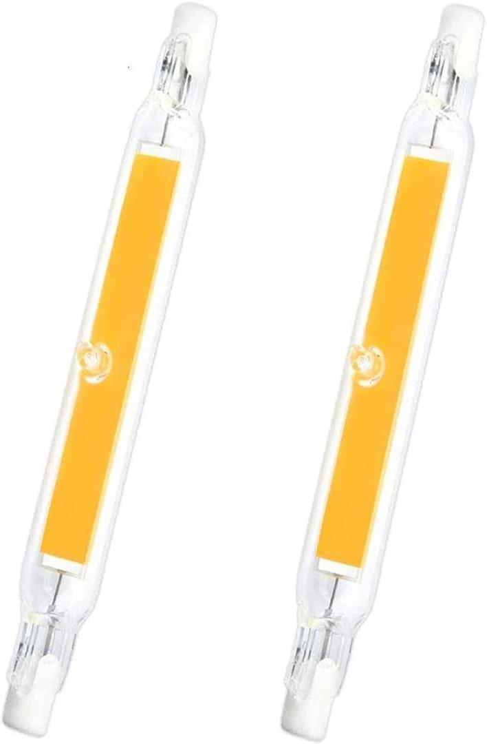 R7s LED Bulbs 118mm 20W LED COB Light Double Ended LED Bulbs 150W Halogen Bulb Replacement Dimmable Warm White 3000K 120V J Type R7s Floodlight J118 Landscape Lights Work Lighting,2 Pack