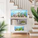 APPOLYN 40-50 Gal 3-Tier Aquarium Stand Fish Tank Stand, White
