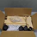 YunSheCSBS Stuffed Animal Storage Organizer, Wooden Large Stuffed Animal Holder Organizer with Wheels, Wooden Animals Zoo Toy Plushies Storage Holder for Playroom, Bedroom, Living Room