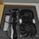 Solar Fan, 30W Solar Powered Fan with Dual IPX7 Waterproof Fans for Outside Chicken Coops, Greenhouses, Sheds, Intake or Exhaust Air Fan, Solar Ventilation Fan, Solar Exhaust Fan