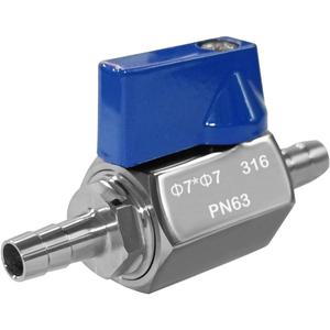 Beduan 1/4" Hose ID Barb Ball Valve 316 Stainless Steel Mini Shut Off Valve for Water Gas Fuel Drip Irrigation and Aquarium
