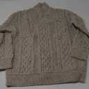Aran Crafts Men's Soft Irish Cable Knit Shawl Collar Sweater (100% Merino Wool) Color :Oatmeal, Size: XL