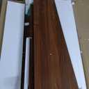 Wooden Extendable Shelf Bookcase - 3-Tier Ladder Low Short Bookshelf for Small Space or Corner, Dark Walnut, L 