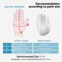 TECKNET Wireless Mouse (2.4G & BT5.0/3.0) Silent 4800 DPI Computer USB A & Bluetooth Mouse 6 Buttons, Wide Compatibility - White