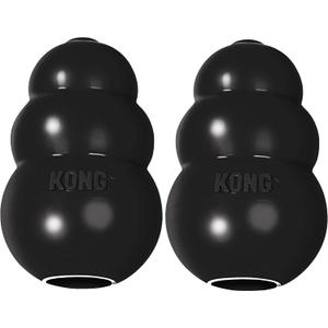 KONG Extreme Dog Toy - Fetch & Chew Toy - Treat-Filling Capabilities & Erratic Bounce for Extended Play Time Most Durable Natural Rubber Material - for Power Chewers - for Large Dogs (Pack of 2)