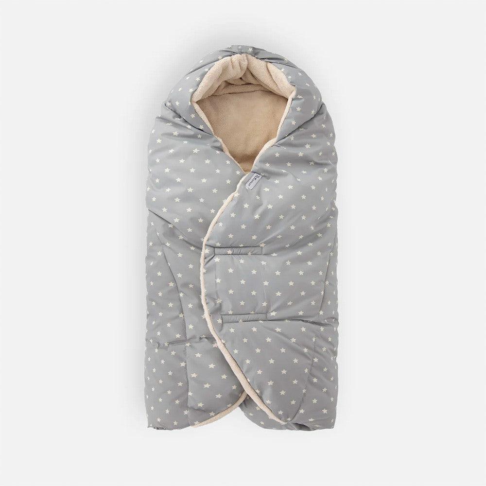 7AM Baby Car Seat Blanket - Multifunctional Car Seat Cover for Toddlers, Winter Stroller & Car Seat Swaddle Blanket, Micro-Fleece & Plush Lined Warm Carseat Cover | (Heather Grey, Large 6-18M)
