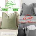 ZWJD Sage Green Pillow Covers 20x20 Set of 2 Chenille Throw Pillow Covers with Elegant Design Soft and Luxurious Decorative Throw Pillows for Couch, Bed, and Home Decor