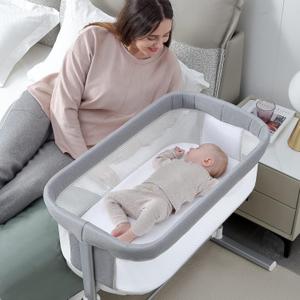 RONBEI Bassinet, Bedside Bassinet for Baby Breathable Mesh Baby Bassinet, Easy to Assemble Lightweight Portable Bassinets for Newborn Infants