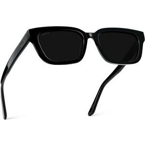 WearMe Pro - Women's Polarized Rectangular Sunglasses, Narrow Acetate Frame, Durable 5-Barrel Hinges, Hand-Polished Finish