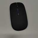 Wireless Bluetooth Mouse Rechargeable Laptop Mice with LED Lights Silent Slim Use(BT5.2 and 2.4G Portable USB) Dual Mode Computer Mouse for Laptop/iPad/Tablet/Apple/Computer/Mac (Black)
