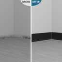 Duzzy Flexible Baseboard Trim, 4.3 Inch(H) x 20 Feet(L) Peel and Stick Vinyl Baseboard Molding Trim, Self-Adhesive Wall Base Cove Base