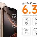 360 Spin Magnetic Stand for iPhone 16 Pro Case, Fit for MagSafe, All Around 4X Military-Grade Protection, Full Camera Protection, Anti-Slip Slim Phone Cover for iPhone 16 Pro 6.9", Chalk Pink