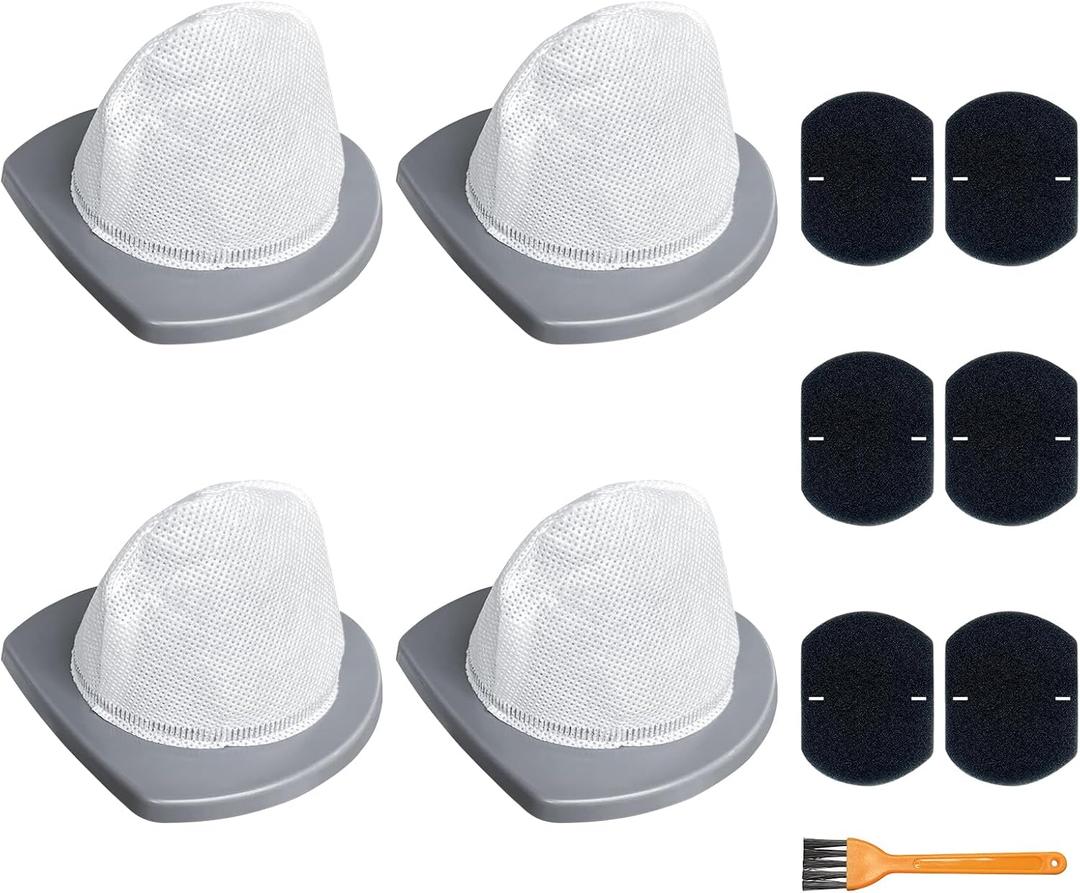 4 Pack 2033 Vacuum Replacement Filter Compatible with Bissell Featherweight Stick Lightweight Bagless Vacuum 20331 20333 20334 20336 20339 2033M, 4 Mesh Filters & 6 Foam Filters, Replace No.1611508