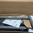 Vaunn Medical Pneumatic Adjustable Overbed Bedside Table with Wheels (Hospital and Home Use) (Black)