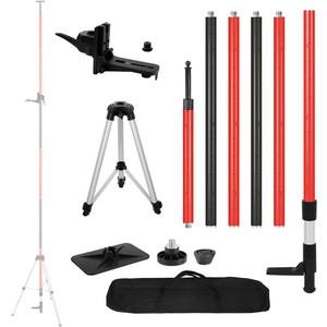 12 Ft+1.7Ft/3.6M+0.6M Professional Laser Level Pole with Tripod with Bag