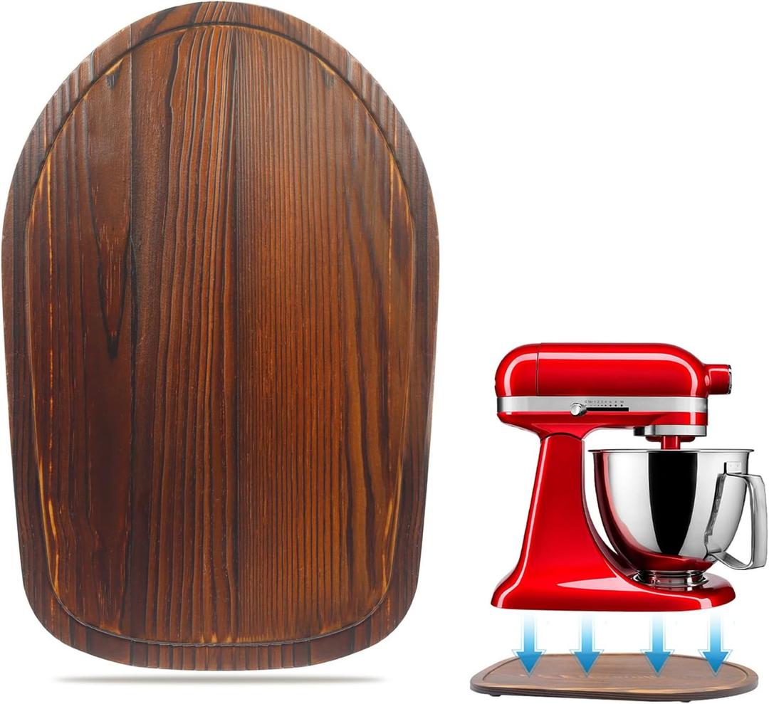 Mixer Slider Mat for Tilt Head Kitchen Aid 4.5-5 Qt Stand Mixer, Appliance sliding mat for kitchenaid Artisan 4.5-5 Qt, Kitchen Countertop Storage Accessories Moving Tray attachments (Brown)