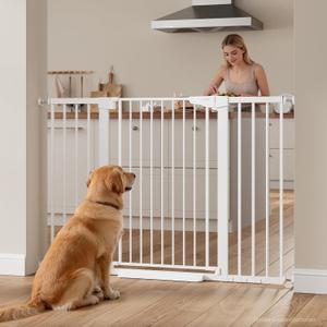 Cumbor 36" Extra Tall Baby Gate, 30-54" Wide Dog Gates for Large Dogs