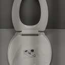 Elongated Toilet Seat, 18.5 Soft/Slow Close Oval (Oblong) Toilet Seat for Elongated Toilets, No-Slam Quiet-Close Lid, Easy-to-Install & Clean, Durable Never-Loosen White Plastic Seat