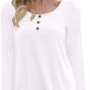 2 x Feiersi Women's Summer Floral Tunic Tops Casual Blouse Short Sleeve Buttons Up T-Shirts (White, XL)