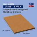 Box USA Double Wall Corrugated Cardboard Sheets, 24" x 48", Kraft (Pack of 5), (BSP2448DW)