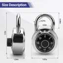 Lock 1 Packs Combination Lock Locker Lock for Gym and School Lockers Safe Combination Padlock Mini Combination Lock (1Pack)