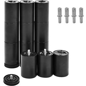 11 Inch Bed Legs for Adjustable Bed Base Frame,Screw in Furniture Replacement Feet, 4 Kinds Thread Contained, Set of 4