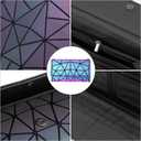 LOVEVOOK Geometric Luminous Purses and Handbags for Women Holographic Reflective Crossbody Bag Wallet