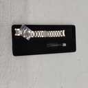 Juntan Stainless Steel Curved Solid End Tapered Watch Band, 18mm 20mm 21mm 22mm Watch Bands Metal Watch Strap Bracelet Deployment Double FlipLock Buckle Silver Black Silver Gold (Brushed & Polished Silver)