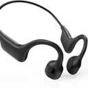 Bone Conduction Headphones, Sports Headphones Wireless Bluetooth 5.3 with Mic, IPX7 Waterproof Sweatproof Open Ear Headphones for Running, Cycling, Gym(Black)