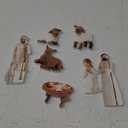 Amyhill 7 Pieces Artisan Christmas Nativity Set - Manger Scene With Wood Figures for Home Decoration
