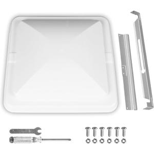Jack Boss RV Roof Vent Cover, 14 Inch Replacement Vent Lid for Inside RV Trailer Camper Motorhome, White One Pack