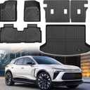 for 2024 2025 2026 Honda Prologue/Chevy Blazer EV (Not Blazer) Floor Mats Trunk Cargo Mat and Backrest Mats All Weather TPE for Honda Prologue Chevy Blazer EV Accessories (Full Set)