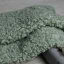 Cuddly Sherpa Fleece Lining Fabric Thick Faux Plush Fur Fabric for DIY Sewing Crafts Coat Costume Thermal Lined Material Pillow Rugs(Color: Green Gray)