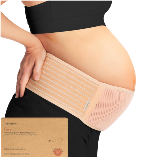 KeaBabies Pregnancy Belly Bands for Pregnant Women  1Pack, Soft & Breathable Maternity Belly Support Band, Easy Adjustable Maternity Belt for Back, Pelvic Support, Comfortablee (Classic Ivory, M/L)