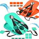 ropoda Pool Cornhole Board Set, 3ft x 2ft Corn Hole Games for Adults, Cornhole Set Floating, Pool Games for Adults, Water and Land Dual-Purpose, Easy Setup, Beach Toys for Family, Beach/Lawn Toys (Orange and Green)