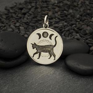 Detailed Moon Phase Witchcraft Black Cat Bracelet Launar Phase Charm Bracelet Detailed Moon Phase Witchcraft Black Cat Bracelet Launar Phase Charm Bracelet