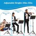 Sheet Music Stand, 1/2/3 Pack Adjustable Music Stand for Sheet Music, Music Sheet Stand Portable Folding with Carry bag Clip Holder for Guitar, Ukulele, Violin Players(Standard Version, 1 Pack)
