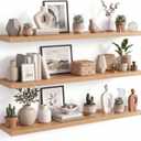 WOPITUES Long Floating Shelves 56", 3 Pcs Wall Shelves, Invisible Brackets, 56in