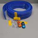 KETIEE Flex Tracks 16Ft for Kids: Flexible Race Car Ramp Track with 4 Small Racecars and 8 Suction Cups Compatible with Diecast 1/64th Cars, Rolls Up Portable Racetrack for Ages 3 & Up (Blue)