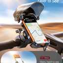 JOYROOM Bike Phone Holder Mount [Avoid Glare][Full Silicone Protection] Phone Mount for Scooter Ebike Bicycle Handlebar Cell Phone Clamp for iPhone 17 16 15 Pro Max S26, More 4.7-7" Phones