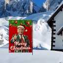 5 x WENWELL Santa Merry Christmas Garden Flag,Donald Burlap Yard Flags,Make Christmas Great Again House Banner for Outdoor,Double-Sided 12 x 18 Inch