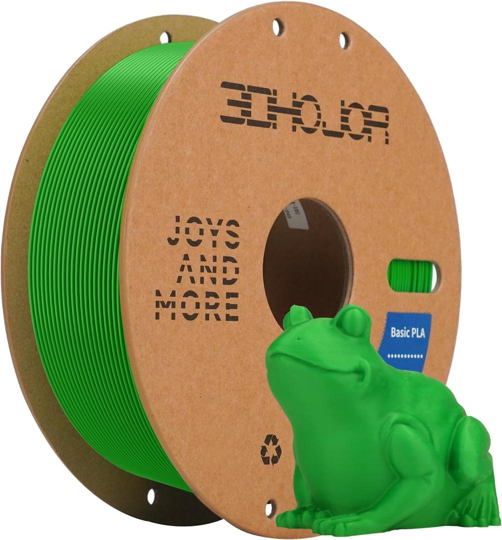 3D Printing Filament High-Speed PLA Filament 1.75mm 300mm/s 1kg Cardboard Spool Dimensional Accuracy +/- 0.03 mm Fit Most 3D FDM Printer-Green