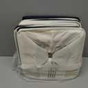 Large 11x11 Inch Cube Storage Bins with Cotton Handles for Closet, Shelves, Clothes, Toys, Towel (White/ Black-6 Pack)