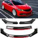 Universal Car 4 PCS Kit Front Bumper Lip Spoiler Splitter Front Bumper Lip Splitter Body Kit Compatible with Honda Civic Accord Toyota Corolla Hyundai Cadillac CTS Nissan Altima Ford Mazda