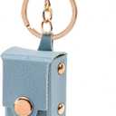 Lipstick Holder PU Leather Keychain Potable Chapstick Holder, Lipstick Pouch, Soft Lip-Balm Holder Travel Storage Case